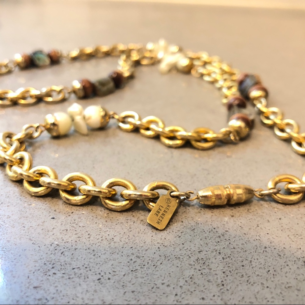 Vtg Kjl Kenneth Jay Lane Gold Chain Necklace - image 1
